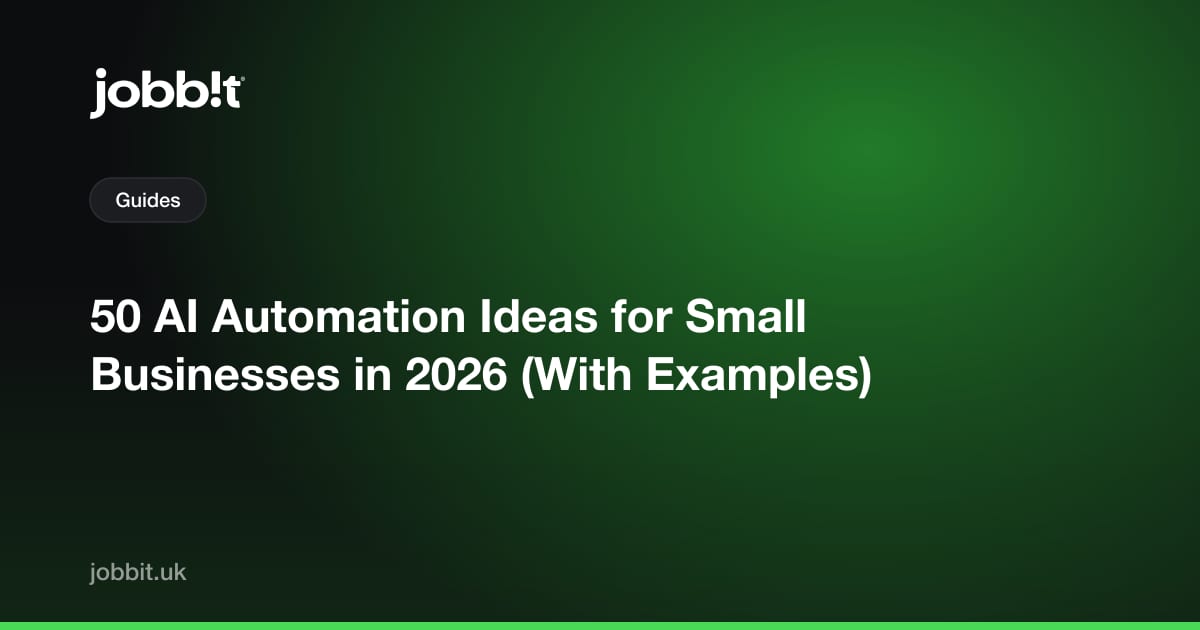50 AI-automatiseringsidéer til små virksomheder i 2026 (med eksempler)