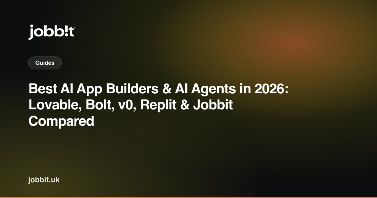 2026年版 おすすめAIアプリビルダー&AIエージェント徹底比較:Lovable・Bolt・v0・Replit・Jobbit